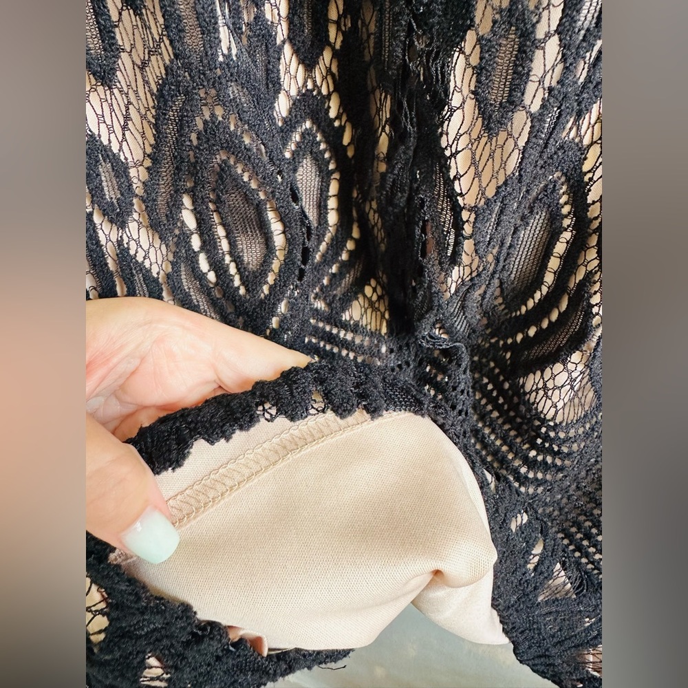Black & Tan Cocktail Midi Dress - Picture 4 of 5